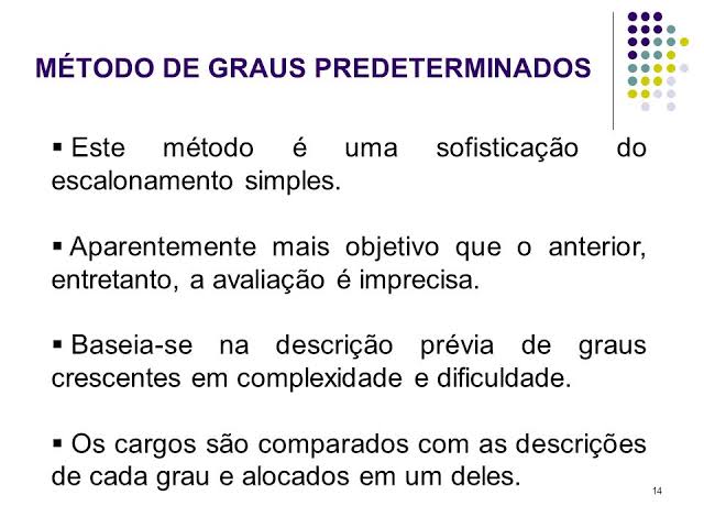 Graus Predeterminados